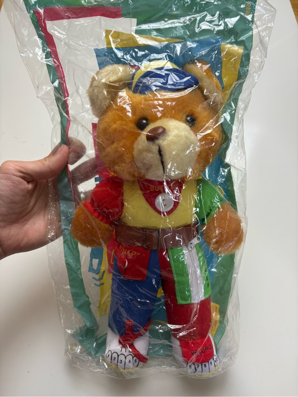 Dress Me Bear Educational Teach Me Gary Charles Stuffed Plush 12" Vintage